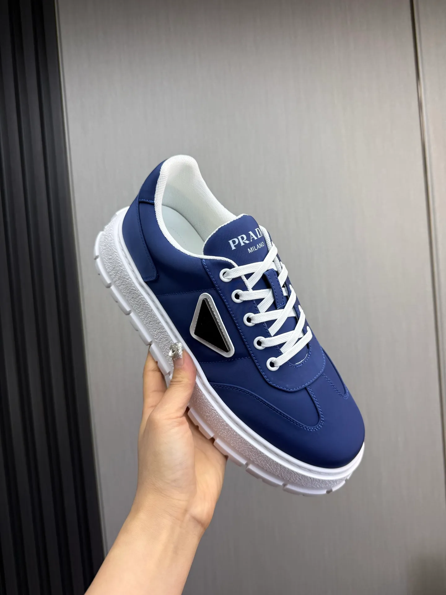 Men's shoes 💰560💰 [PRADA] Popular men's shoes shipped 👏Official website synchronized ⬆️Original imported waterproof fabric + cowhide lining, 1⃣️:1⃣️reproduction, original sole, 38-45 (45. Customized, non-refundable)